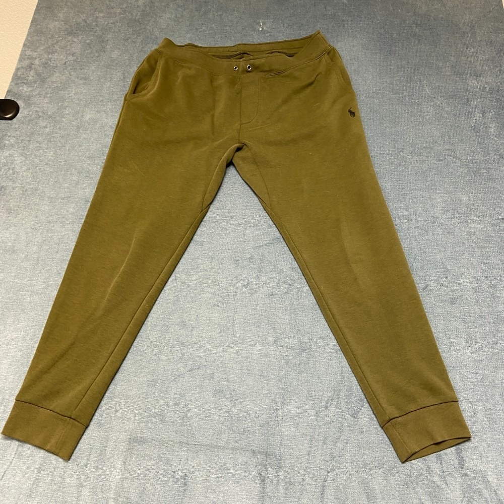 Polo Ralph Lauren Joggers Pants Mens Large Olive Green Drawstring Streetwear
